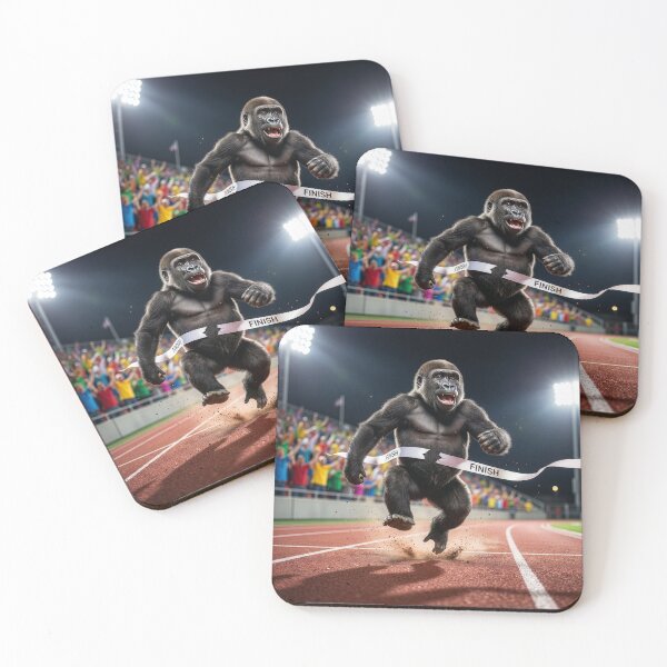 Item preview, Fleet Gorilla Breaks the Victory Tape designed and sold by Tridentulus.