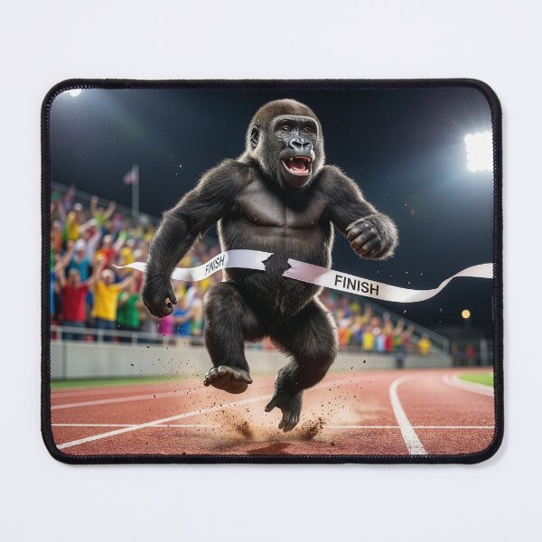 Item preview, Fleet Gorilla Breaks the Victory Tape designed and sold by Tridentulus.