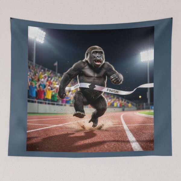 Item preview, Fleet Gorilla Breaks the Victory Tape designed and sold by Tridentulus.