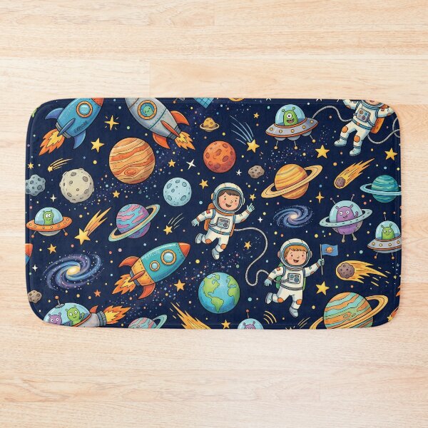 Item preview, Astronauts Space Rocket Planets Aliens Art Doodles designed and sold by ART ATTACK ZONE.
