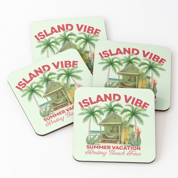 Item preview, Island Vibe Summer Vacation Resting Beach Face Surf Art designed and sold by SilverSeaBKK.