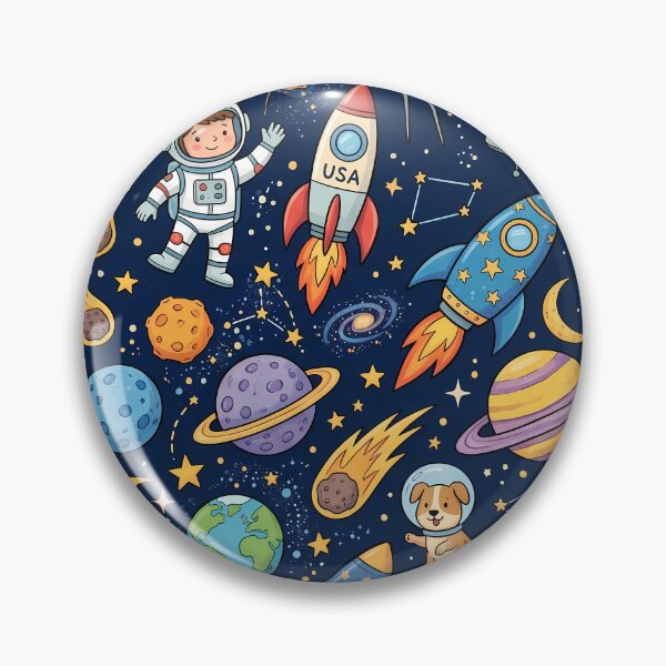 Item preview, OVNI Space Rocket Planets Aliens Art Doodles Fantasy  designed and sold by ART ATTACK ZONE.