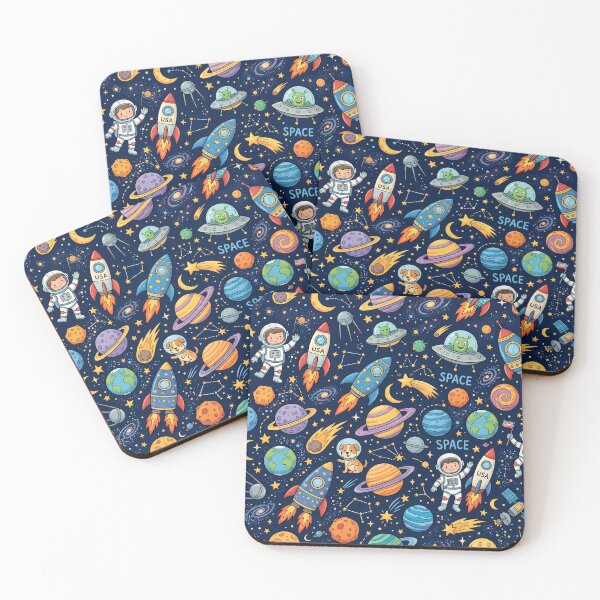 Item preview, OVNI Space Rocket Planets Aliens Art Doodles Fantasy  designed and sold by ART ATTACK ZONE.