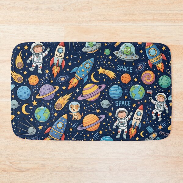 Item preview, OVNI Space Rocket Planets Aliens Art Doodles Fantasy  designed and sold by ART ATTACK ZONE.