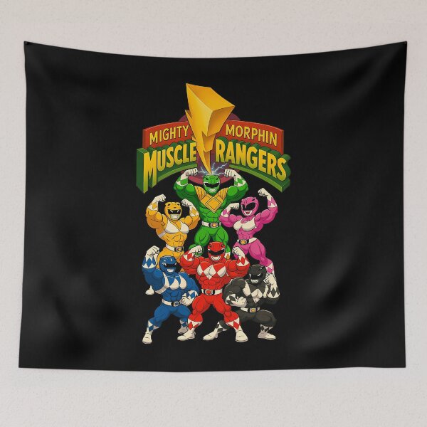 Item preview, Mighty Morphin Muscle Rangers Flexin Through The Muscle Grid designed and sold by WhiskeyBoom.