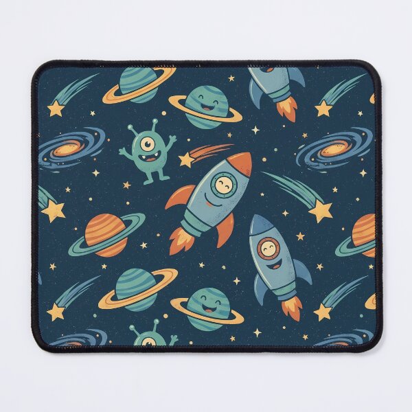 Item preview, Space Rocket Planets Aliens Art Doodles Monster designed and sold by ART ATTACK ZONE.