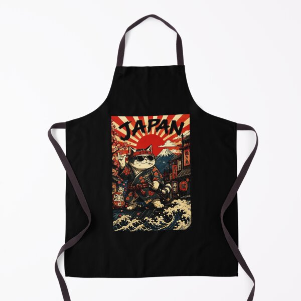 Item preview, Retro Samurai Cat in Vintage Japanese Street Wave designed and sold by eliramaison.
