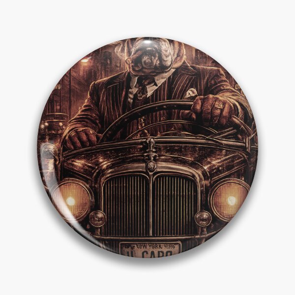 Item preview, Bulldog Mafia Boss in Dark Alley | Noir Gangster Dog Art3 designed and sold by shikuldo7.