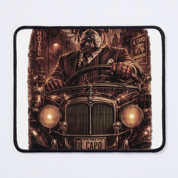 Item preview, Bulldog Mafia Boss in Dark Alley | Noir Gangster Dog Art3 designed and sold by shikuldo7.