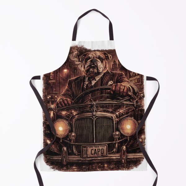 Item preview, Bulldog Mafia Boss in Dark Alley | Noir Gangster Dog Art3 designed and sold by shikuldo7.