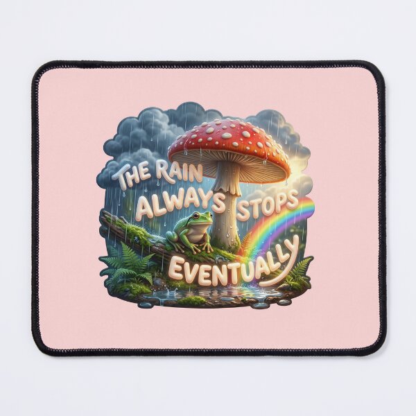 Item preview, The Rain Always Stops Eventually Cottagecore Frog designed and sold by pradeepvisuals.