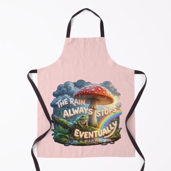 Item preview, The Rain Always Stops Eventually Cottagecore Frog designed and sold by pradeepvisuals.