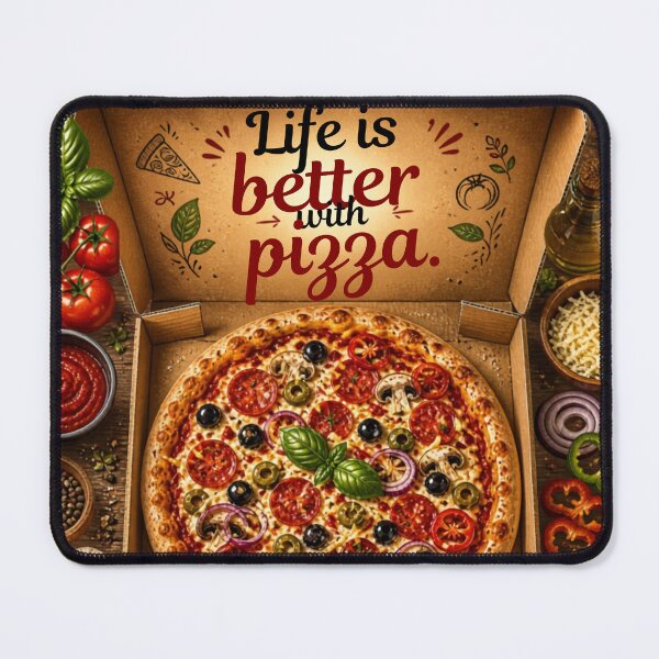 Item preview, Life is Better with Pizza - Cowboy Style designed and sold by Studios GEK.