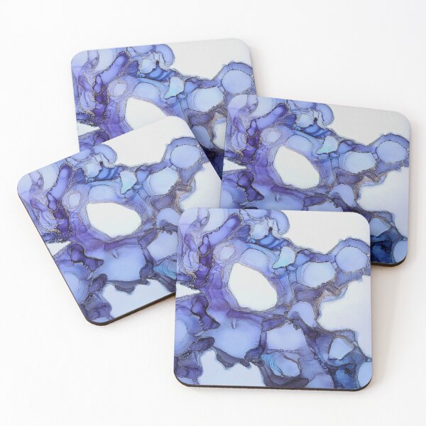 Item preview, Ethereal Networks – Deep Indigo Fluid Art | Mental Expansion & Calm Reflection Print designed and sold by InnerCurrentCo.