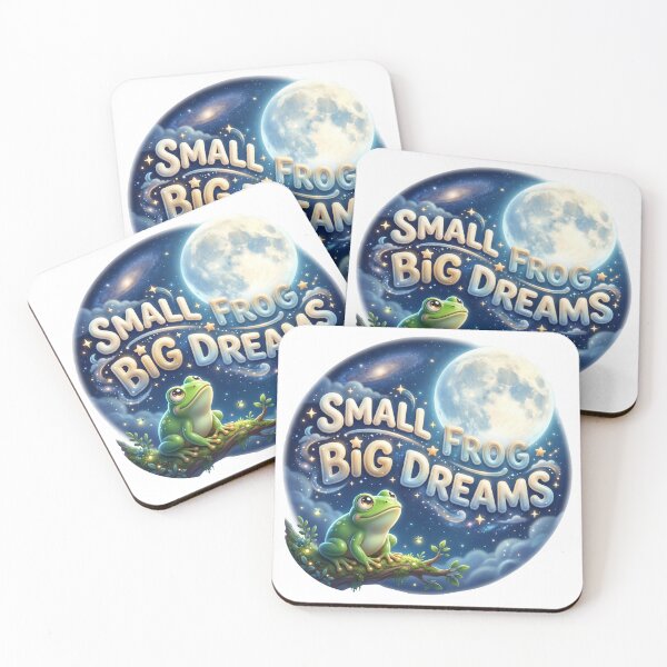 Item preview, Small Frog Big Dreams Night Sky Cottagecore Art designed and sold by pradeepvisuals.