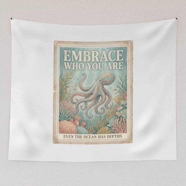 Item preview, Embrace Who You Are – Ocean Therapy Poster Design designed and sold by Sea Gem.