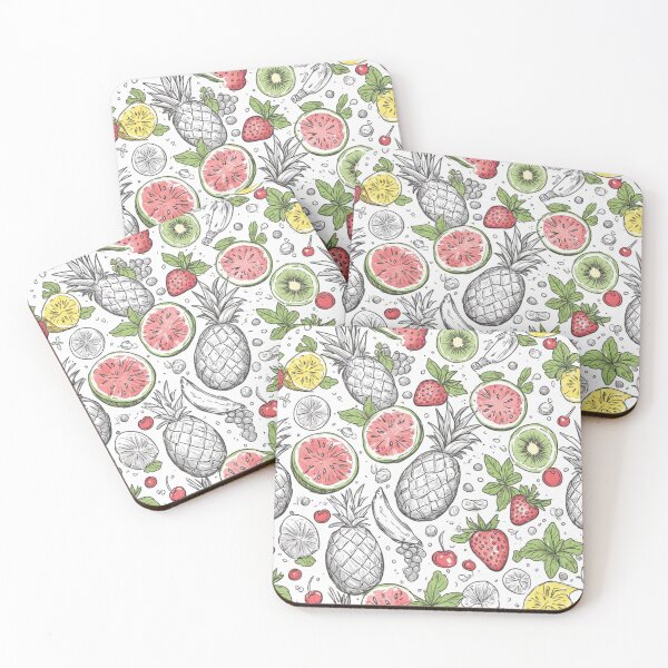 Item preview, Tropical Fruit Seamless Pattern Sliced Watermelon and Pineapple Art designed and sold by dcohea.