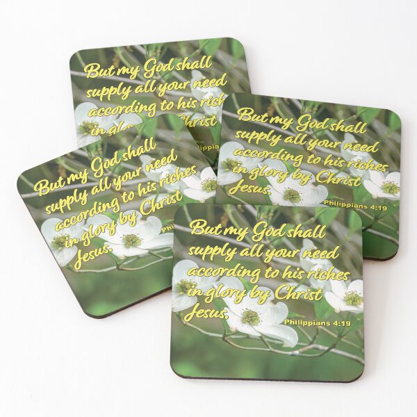 Item preview, Philippians 4:19 My God will supply - Dogwood flowers photograph designed and sold by InsprtnlArtbyDP.