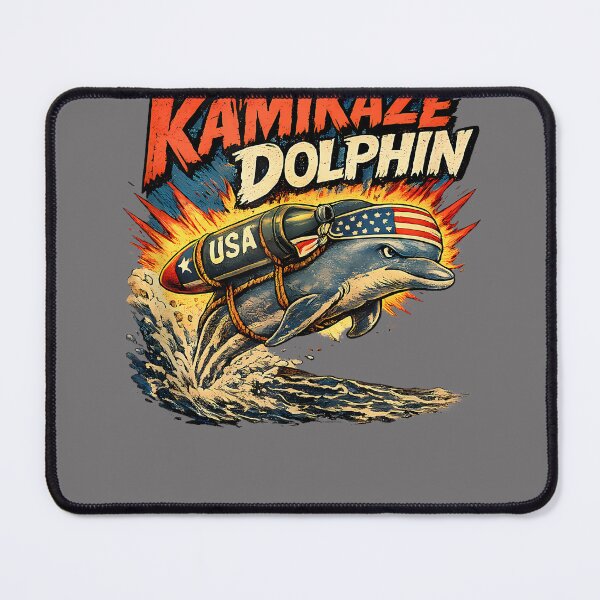 Item preview, Kamikaze Dolphin Retro Comic Military Dolphin Lovers Graphic Tank Top designed and sold by KristineLi.