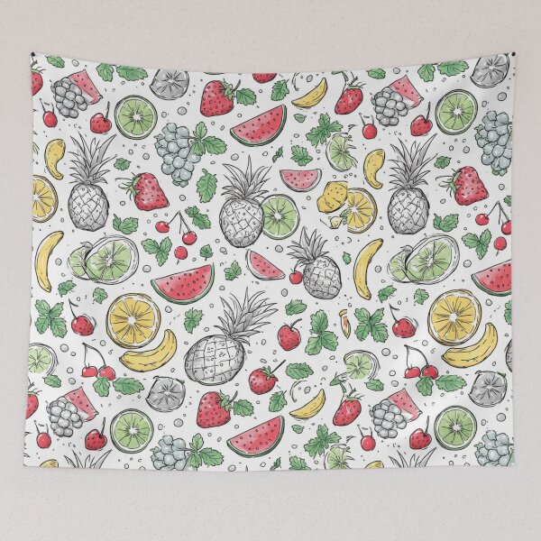 Item preview, Tropical Fruit Seamless Pattern Sliced Watermelon and Pineapple Art designed and sold by dcohea.