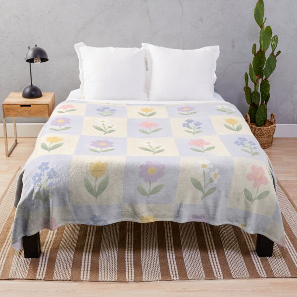 Item preview, Soft Pastel Floral Checkered Seamless Watercolor Pattern designed and sold by optimusprime39.