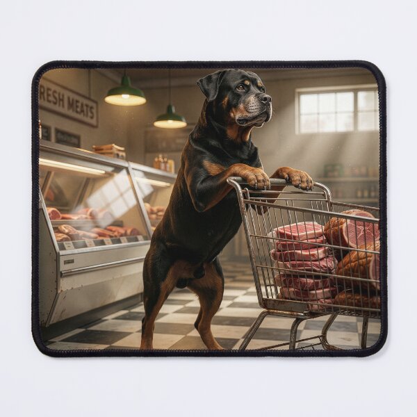 Item preview, Rottweiler Sacks the Meat Counter designed and sold by Tridentulus.