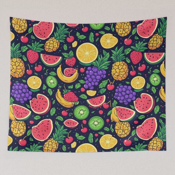 Item preview, Tropical Fruit Seamless Pattern Sliced Watermelon and Pineapple Art designed and sold by dcohea.