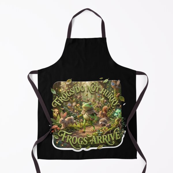Item preview, Frogs Do Not Hurry Frogs Arrive Cottagecore Art designed and sold by pradeepvisuals.