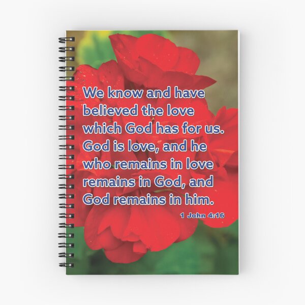 Item preview, 1 John 4:16 God is Love Flower Photograph Inspirational Bible Verse designed and sold by InsprtnlArtbyDP.