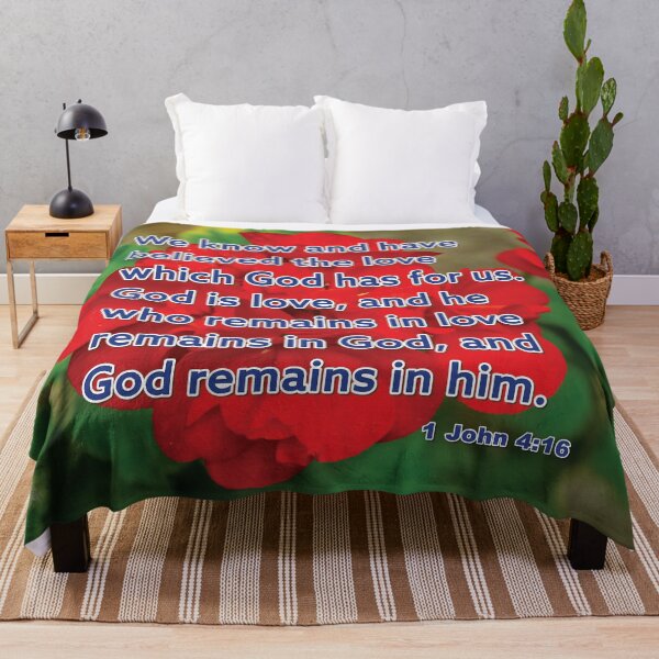 Item preview, 1 John 4:16 God is Love Flower Photograph Inspirational Bible Verse designed and sold by InsprtnlArtbyDP.