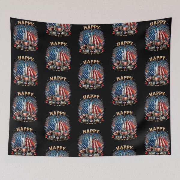 Item preview, American Fighter Jets Fireworks Independence Day designed and sold by QuiteOrbit.