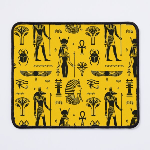 Item preview, Ancient Egyptian Symbols Seamless Pattern on Golden Yellow Background designed and sold by optimusprime39.