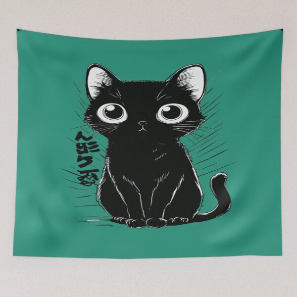 Item preview, Cute Black Cat designed and sold by BlackSheeper.