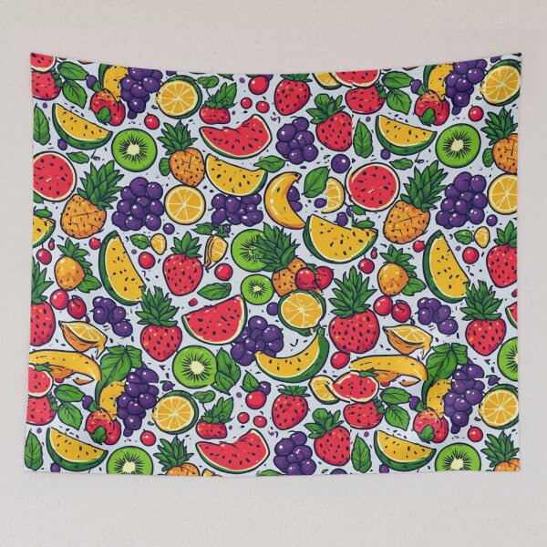 Item preview, Tropical Fruit Seamless Pattern Sliced Watermelon and Pineapple Art designed and sold by dcohea.