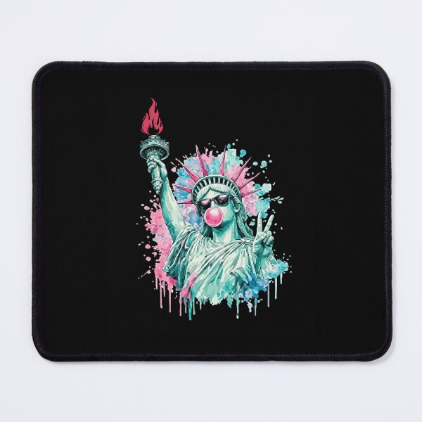 Item preview, Cool Statue of Liberty Peace Sign Bubble Gum Watercolor Art designed and sold by haitrieuic96.