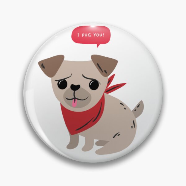 Item preview, I Pug You Cute Dog Pun Valentine Illustration designed and sold by GenZFashion000.
