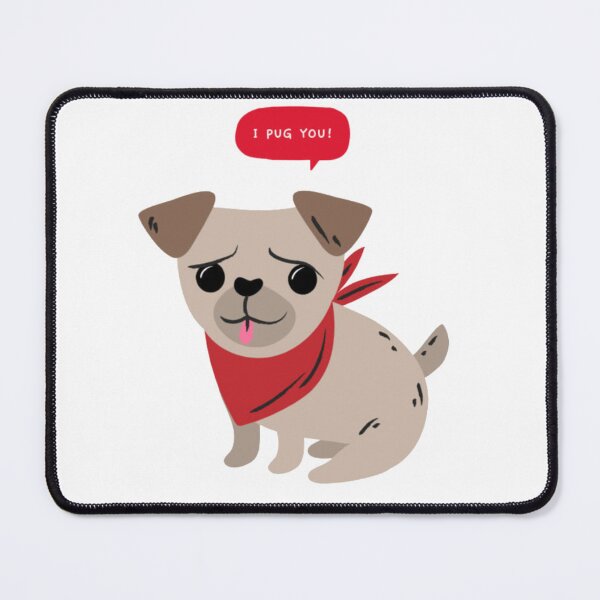 Item preview, I Pug You Cute Dog Pun Valentine Illustration designed and sold by GenZFashion000.