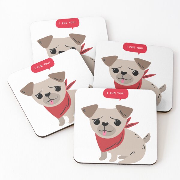 Item preview, I Pug You Cute Dog Pun Valentine Illustration designed and sold by GenZFashion000.