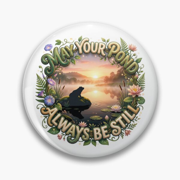 Item preview, May Your Pond Always Be Still Cottagecore Blessing designed and sold by pradeepvisuals.