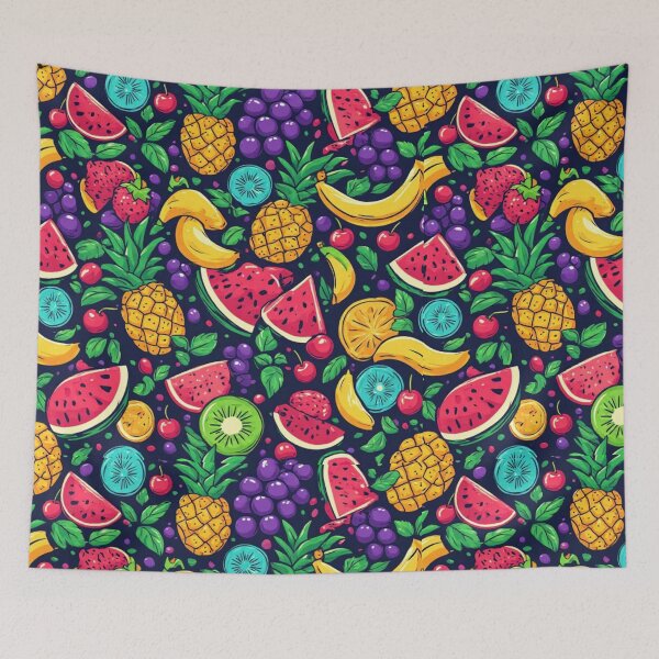 Item preview, Tropical Fruit Seamless Pattern Sliced Watermelon and Pineapple Art designed and sold by dcohea.