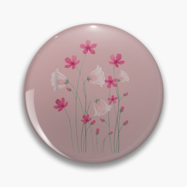 Item preview, Pink Flowers Wildflower Watercolor Pattern designed and sold by MacosLucia.