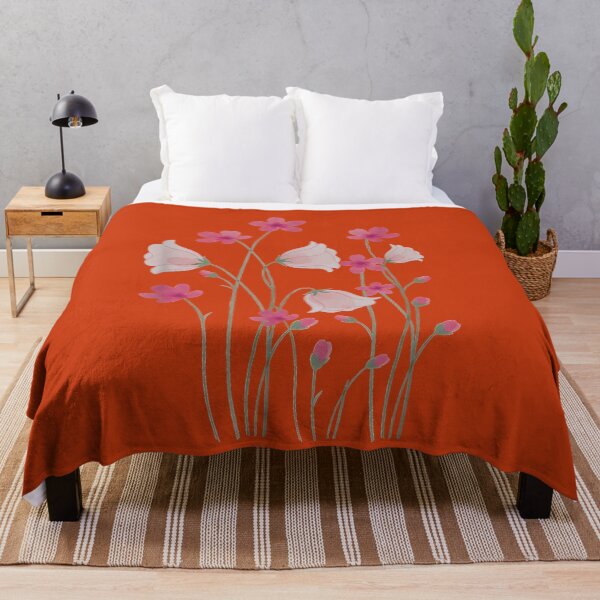 Item preview, Pink Flowers Wildflower Watercolor Pattern designed and sold by MacosLucia.