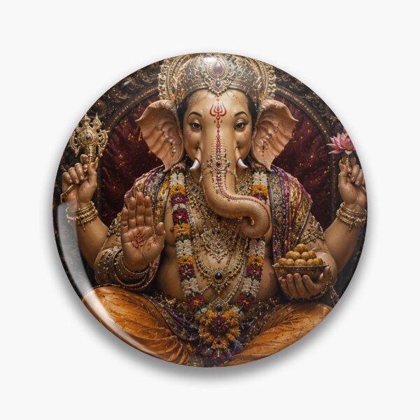 Item preview, Ganesh Chaturthi Series – Divine Lord Ganesha Cosmic Blessings Wall Art designed and sold by Homyar.
