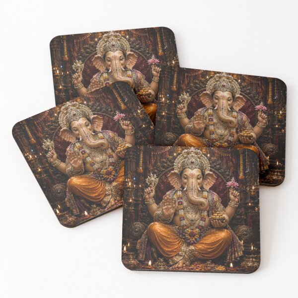 Item preview, Ganesh Chaturthi Series – Divine Lord Ganesha Cosmic Blessings Wall Art designed and sold by Homyar.