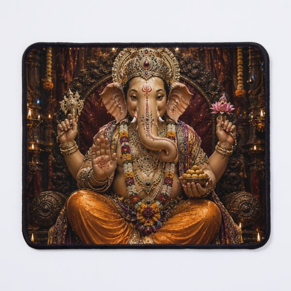 Item preview, Ganesh Chaturthi Series – Divine Lord Ganesha Cosmic Blessings Wall Art designed and sold by Homyar.