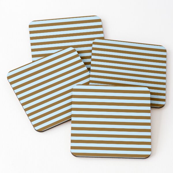 Item preview, brown and blue stripes designed and sold by Made by Badgal.