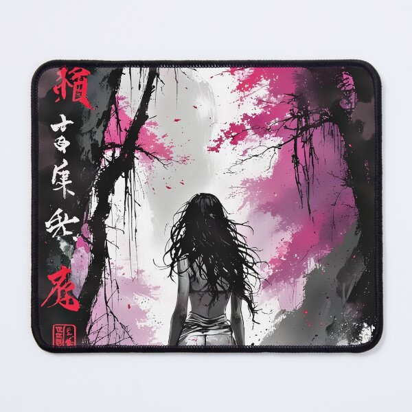 Item preview, Japanese Samurai Woman Sakura Ink Art designed and sold by Neer arts.
