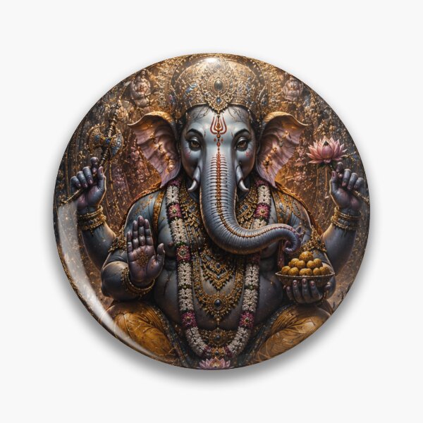 Item preview, Ganesh Chaturthi Series – Cosmic Ganpati Galaxy Temple Artwork designed and sold by Homyar.