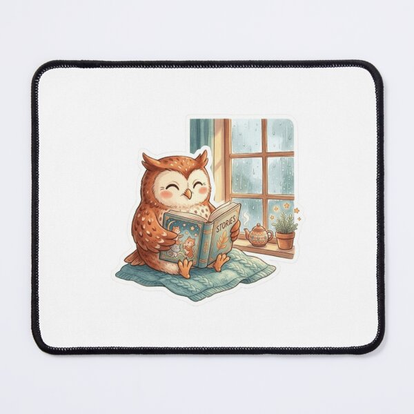 Item preview, Rainy Owl Reading designed and sold by Thalora Store.