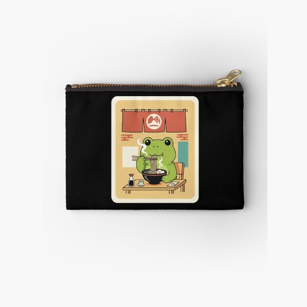 Item preview, Cute Frog Eating Ramen in Retro Japanese Noodle House designed and sold by JordynLadukeg65.